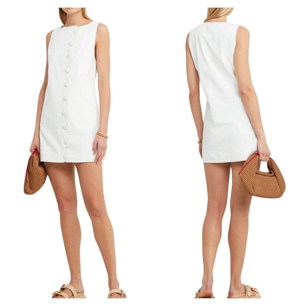 Kourt Jasen Dress XL NWT | Cream Textured Mini Dress | Retail $148